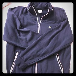 Sleek navy blue Lacoste golf jacket